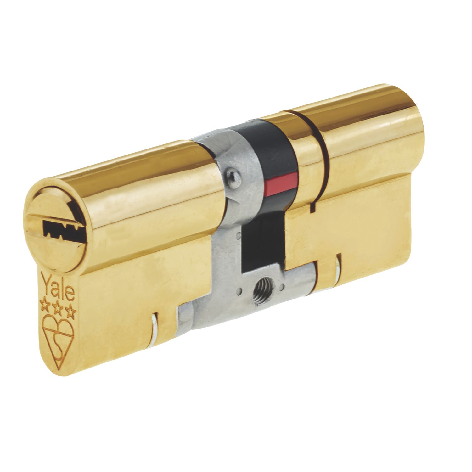 Yale Fire Rated 3 Star Double Platinum Euro Profile Cylinder 40-50 (90mm) Brass (1212T)