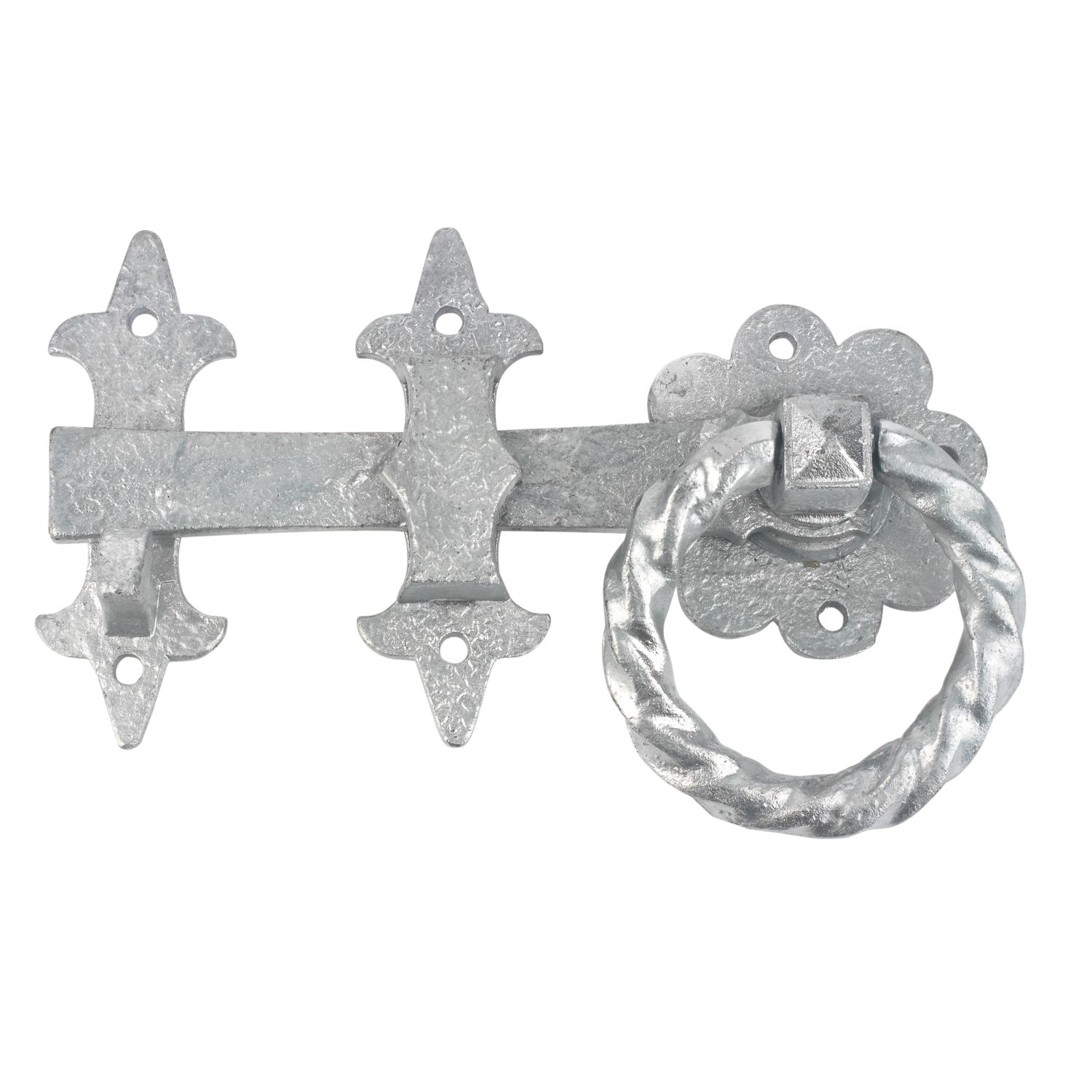 GateMate Ornamental Ring Gate Latch Silver 250mm (121YV)