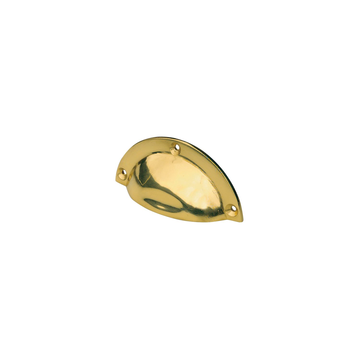 Essentials Shell Drawer Pull 90mm Polished Brass (12211)