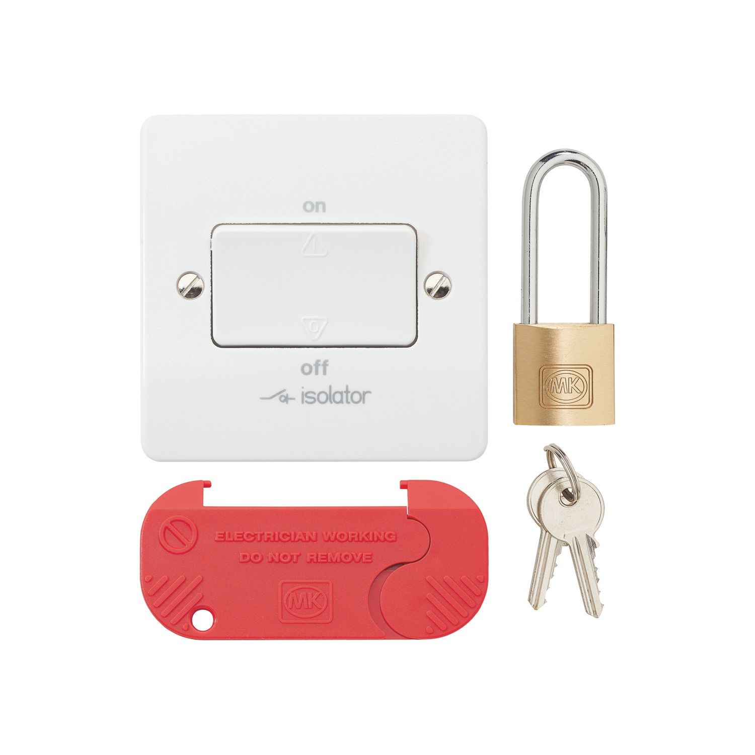 MK Logic Plus 10A 1-Gang 3-Pole Fan Isolator Switch White (12319)