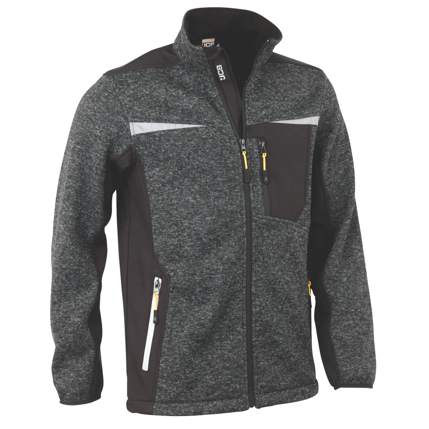 JCB D+IF Full Zip Jumper Grey Marl X Large 50" Chest (123PP)