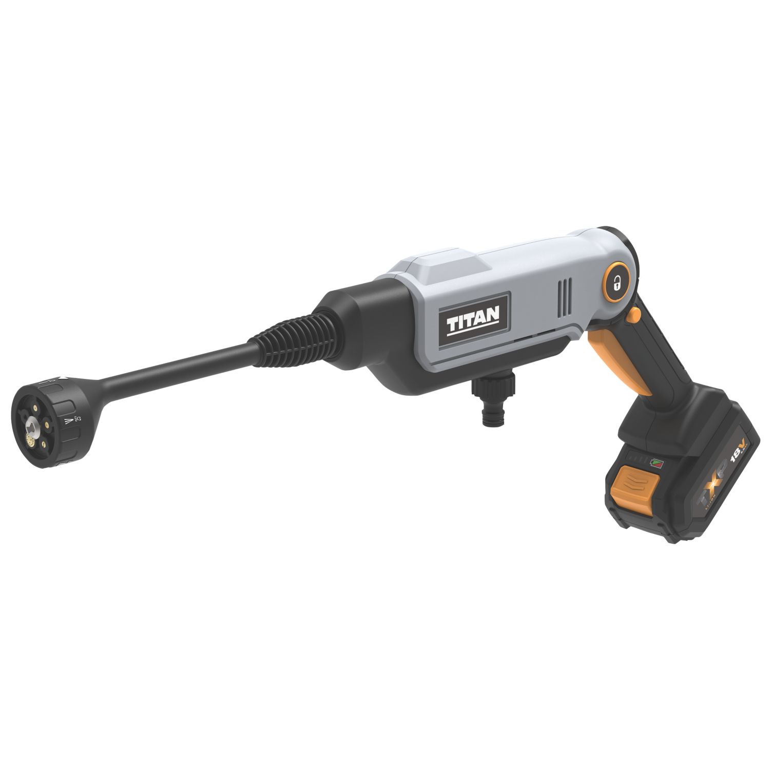 Titan TTI855PRW 22bar 18V 1 x 5.0Ah Li-Ion Cordless Hand-Held Pressure Washer (123PV)