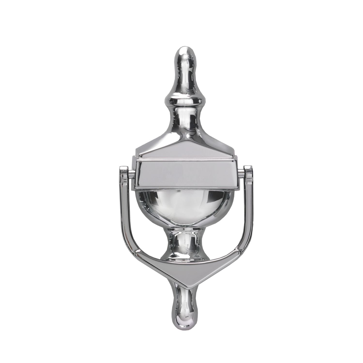 Fab & Fix Classic Door Knocker Polished Chrome 76mm x 162mm (1258P)