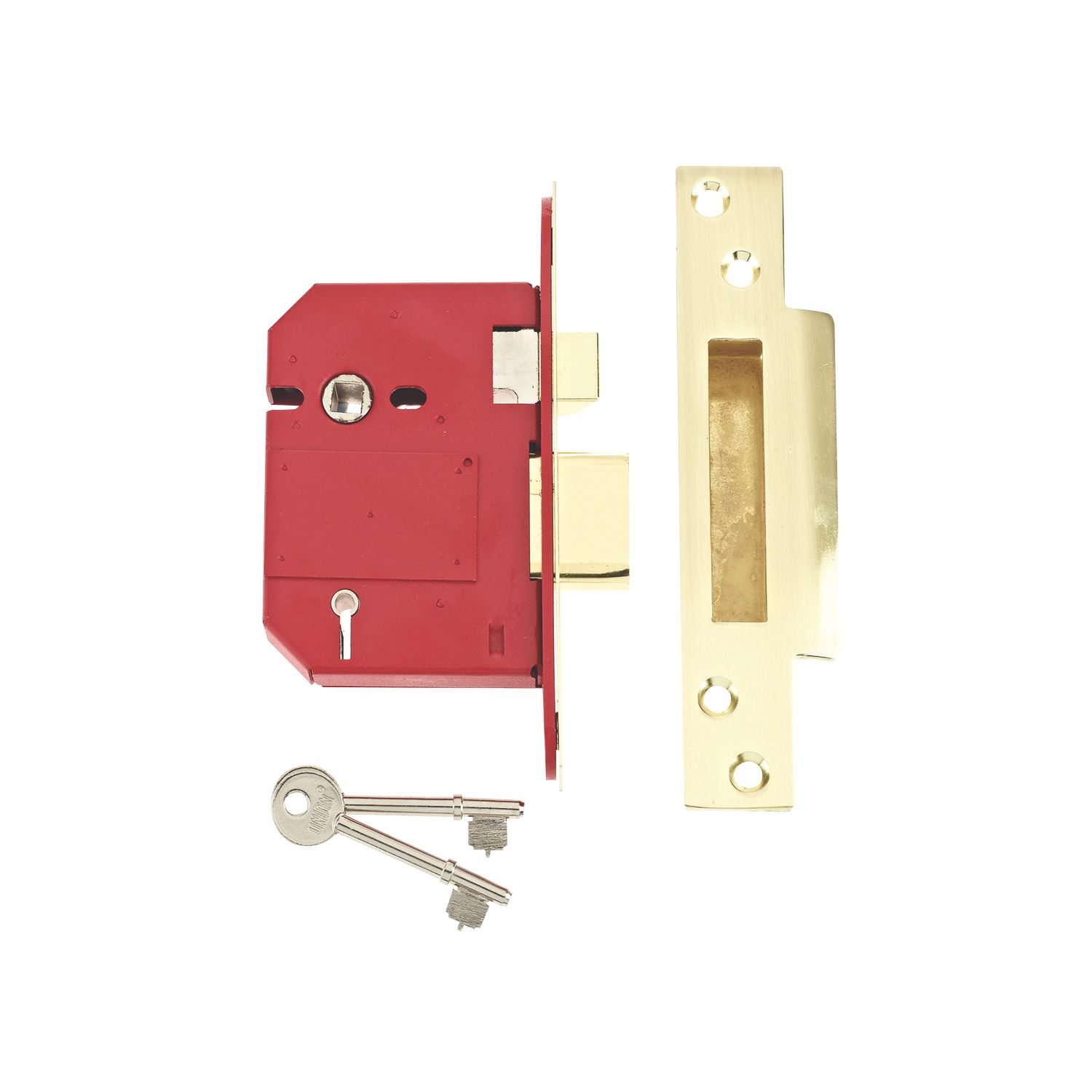 Union Fire Rated Brass BS 5-Lever Mortice Sashlock 81mm Case - 57mm Backset (1260D)