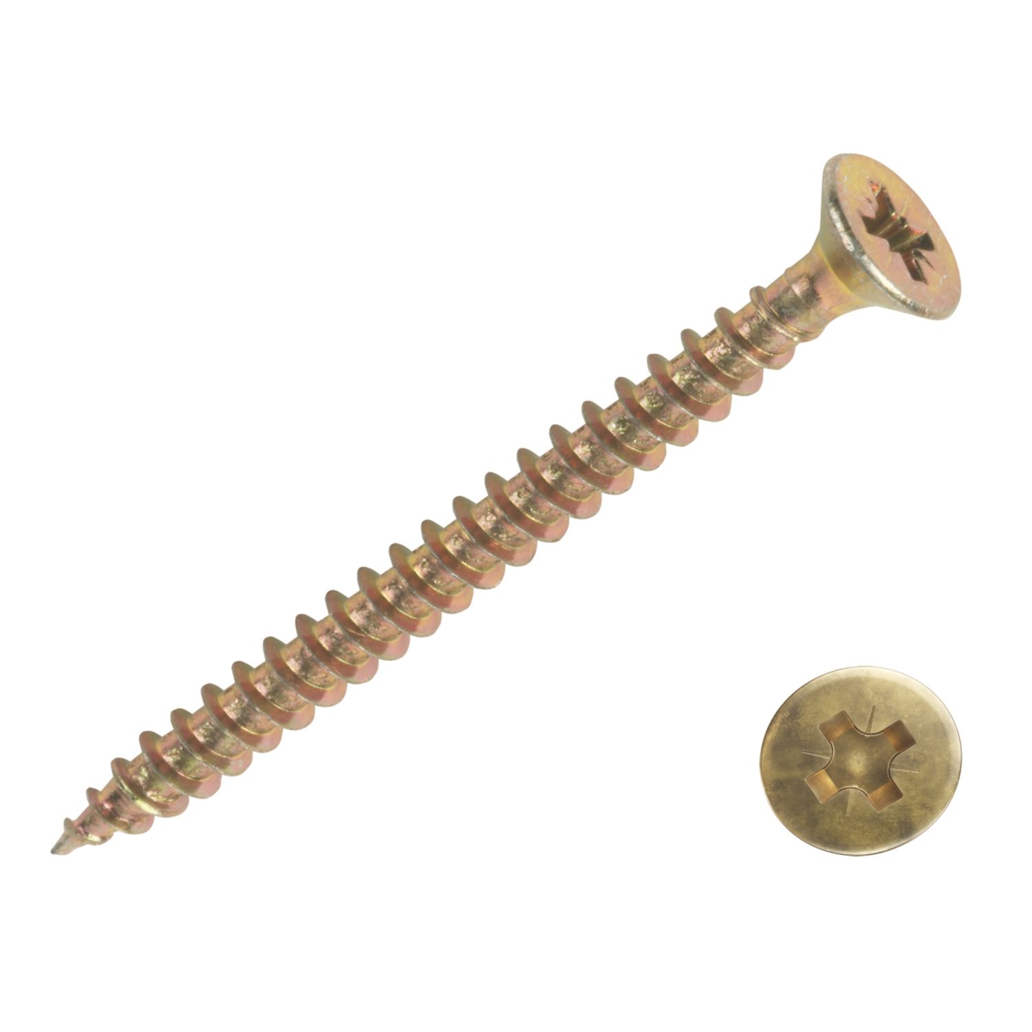 Goldscrew PZ Double-Countersunk Thread Cutting Multipurpose Screws 5mm x 40mm 200 Pack (12698)