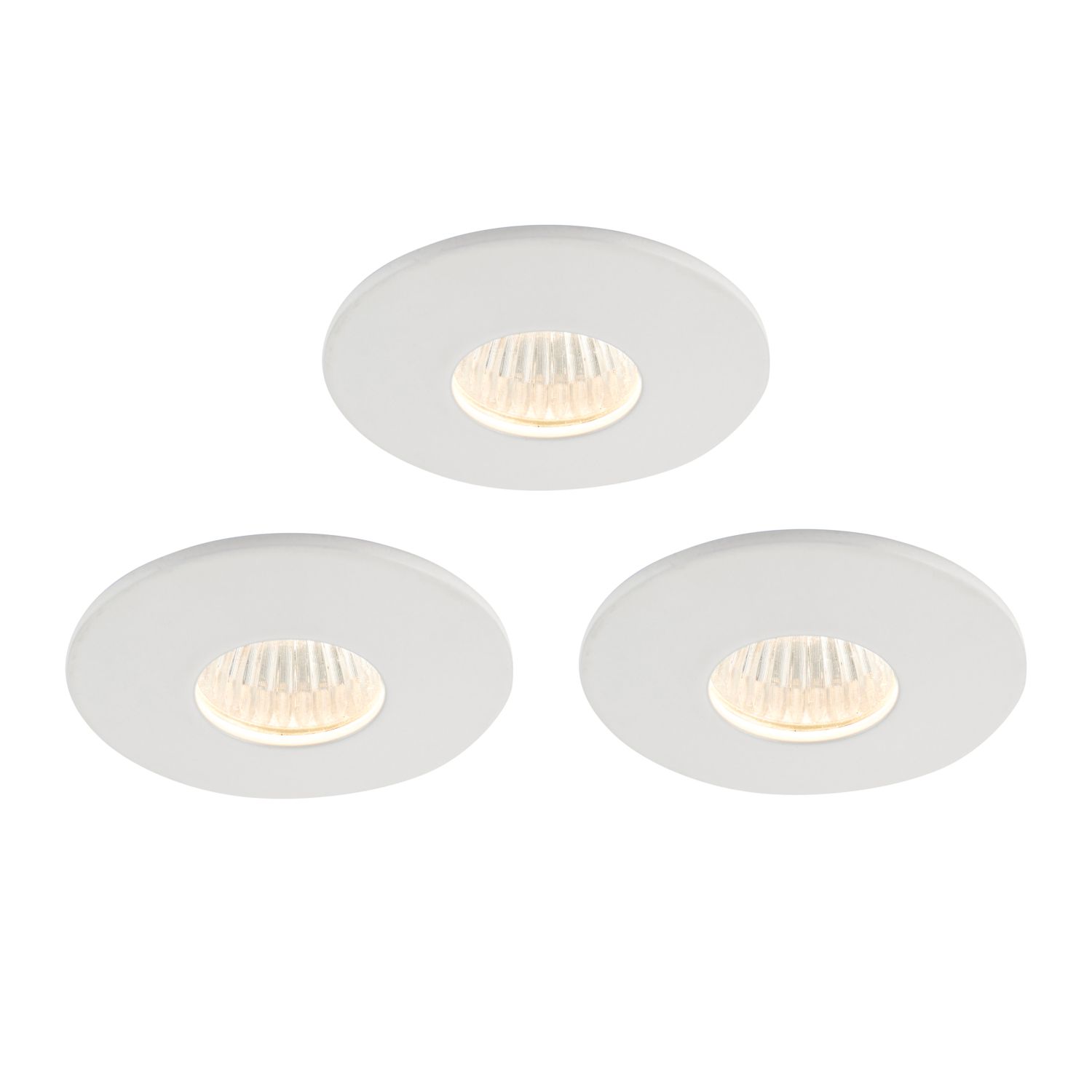 Saxby Vega Round LED Micro Downlights Matt White 12W 240lm 3 Pack (126RE)