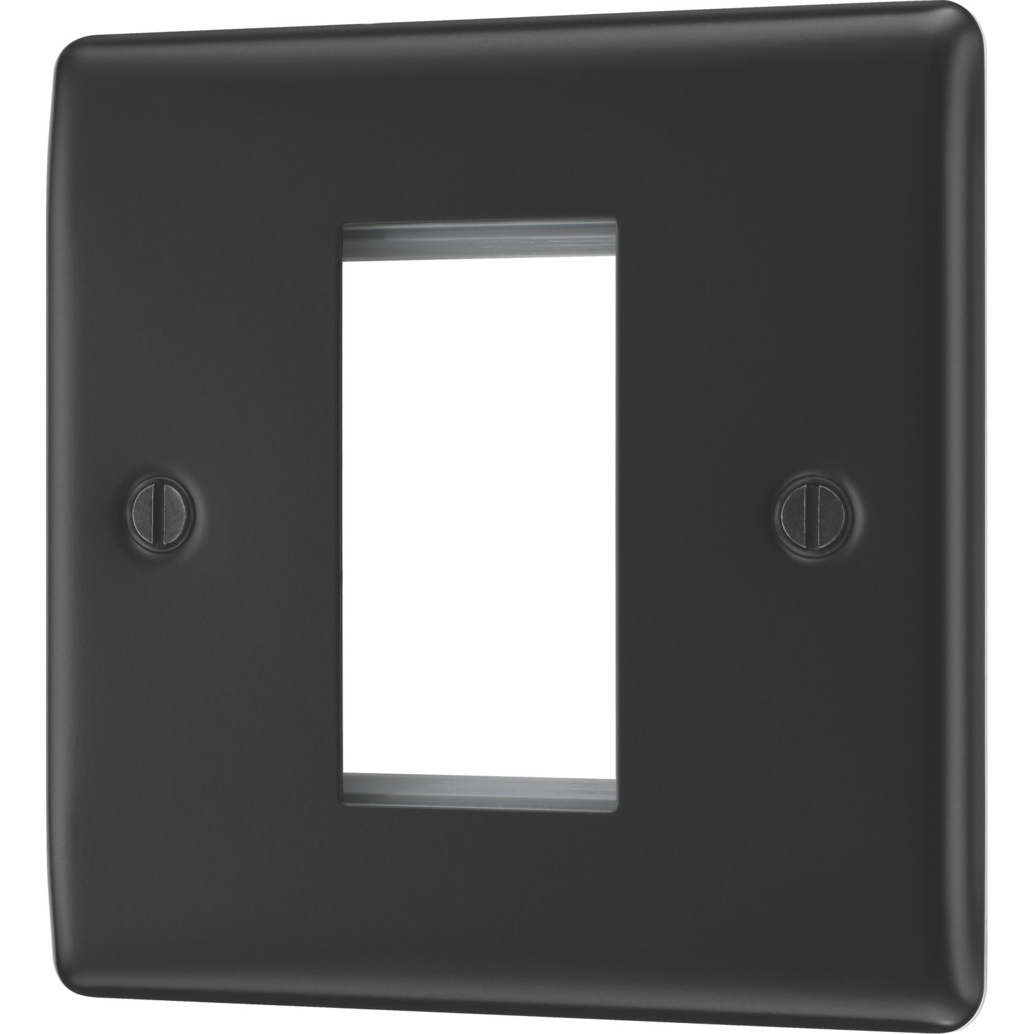 British General Nexus Metal 1-Module Modular Faceplate Matt Black (127PM)
