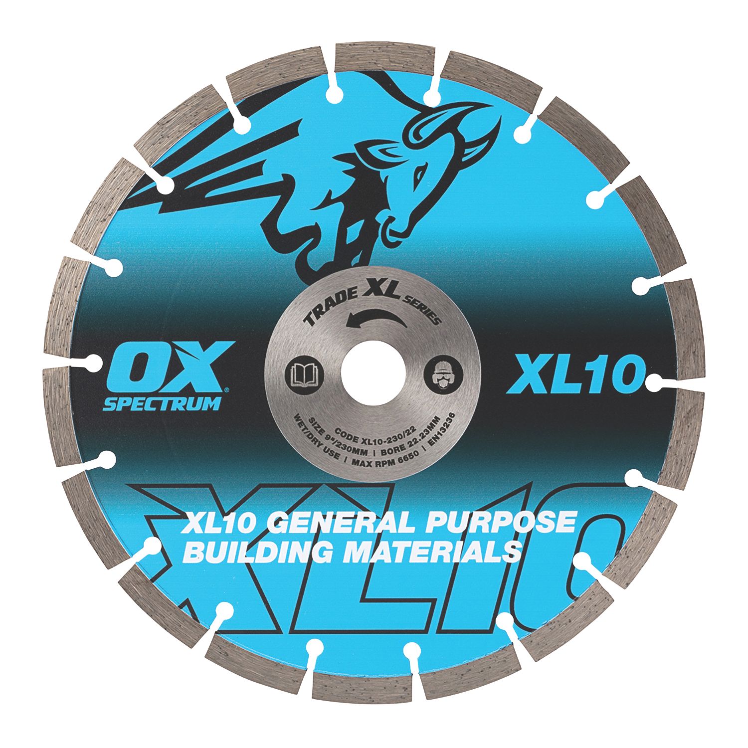 OX Trade XL-10 Masonry Segmented Diamond Blade 230mm x 22.23mm (128HP)