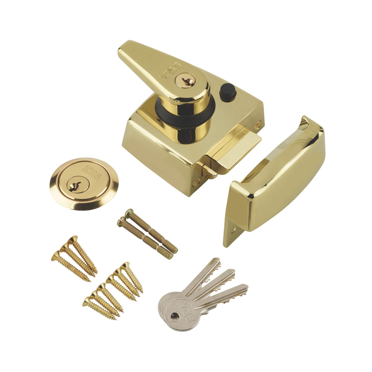 ERA 183-31 Double Locking Night Latch Brass 40mm Backset (129GG)
