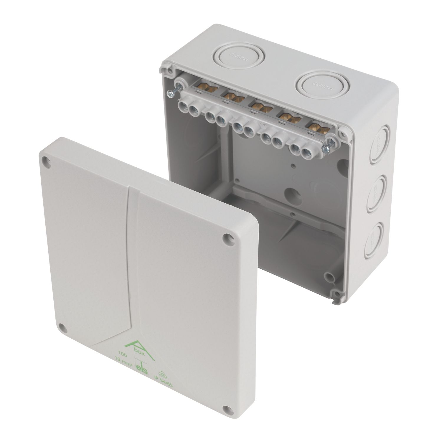 Essentials IP65 57A 11-Terminal Weatherproof Outdoor Adaptable Box 140mm x 79mm x 140mm (13096)