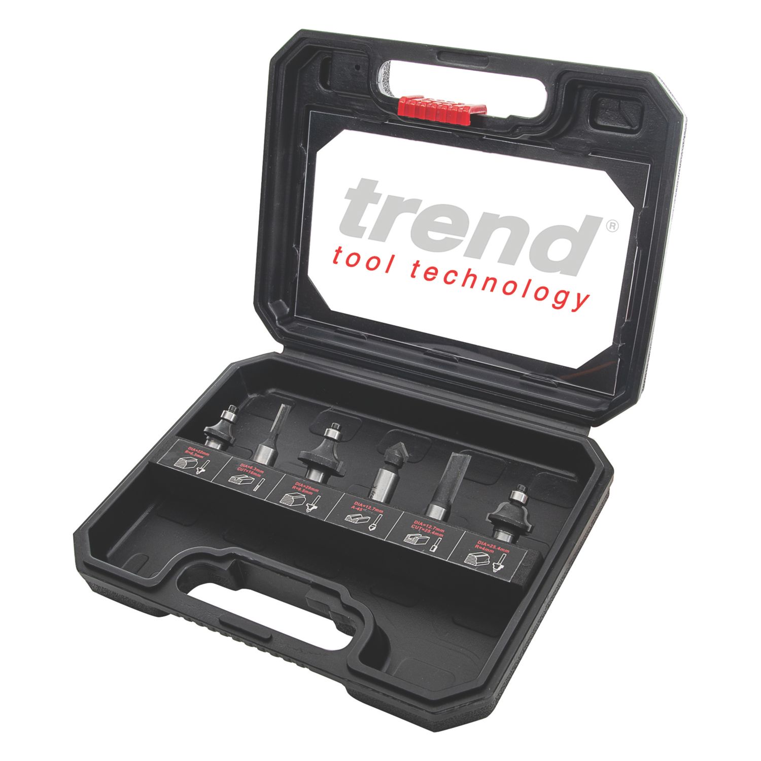 Trend 1/4" Shank Router Cutter Set 6 Pcs (1317P)