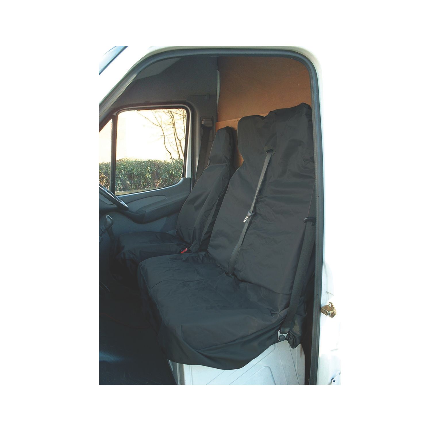 Maypole Single & Double Front Seat Cover 1090mm x 600 & 930mm Black 2 Pieces (1319R)
