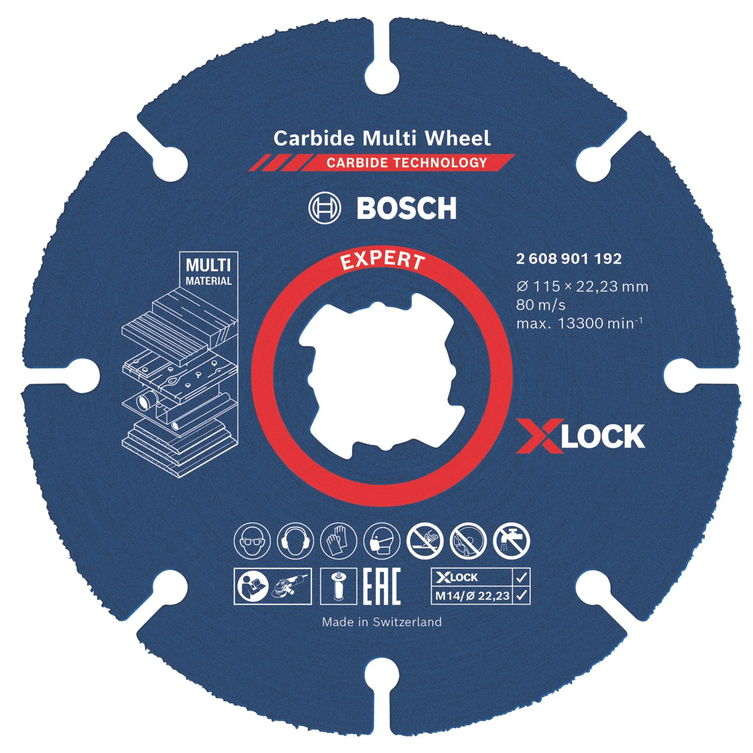 Bosch Expert X-Lock Multi-Material Multi-Wheel 115mm (4 1/2") (131KY)