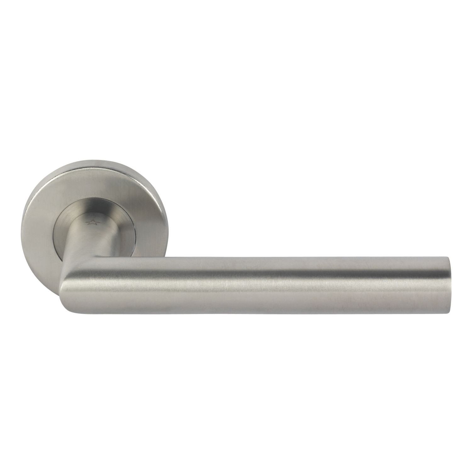 Eurospec Fire Rated Mitred Lever on Rose Pair Satin Stainless Steel (1324J)