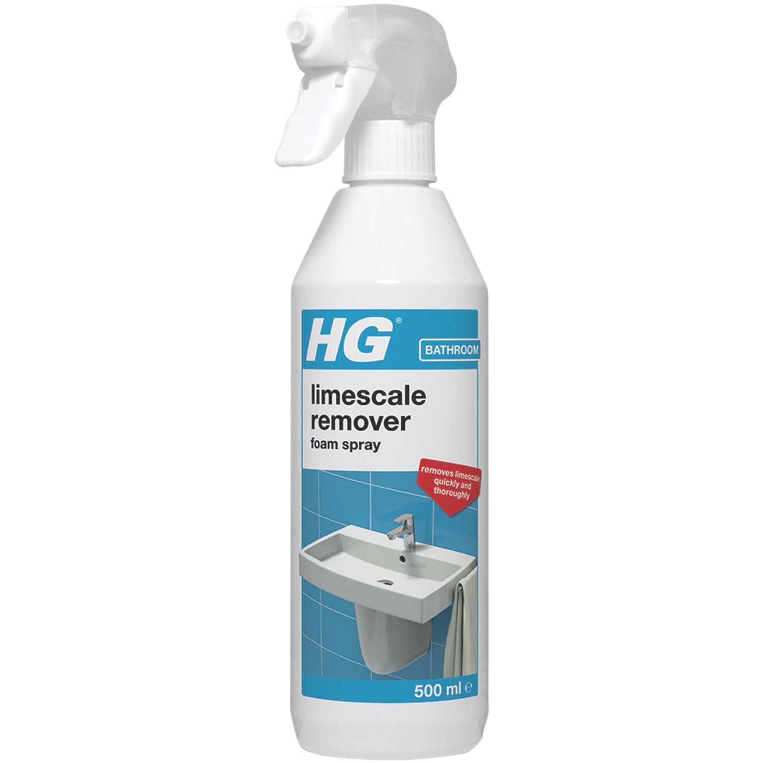 HG Bathroom Limescale Remover Foam Spray 500ml (132FC)