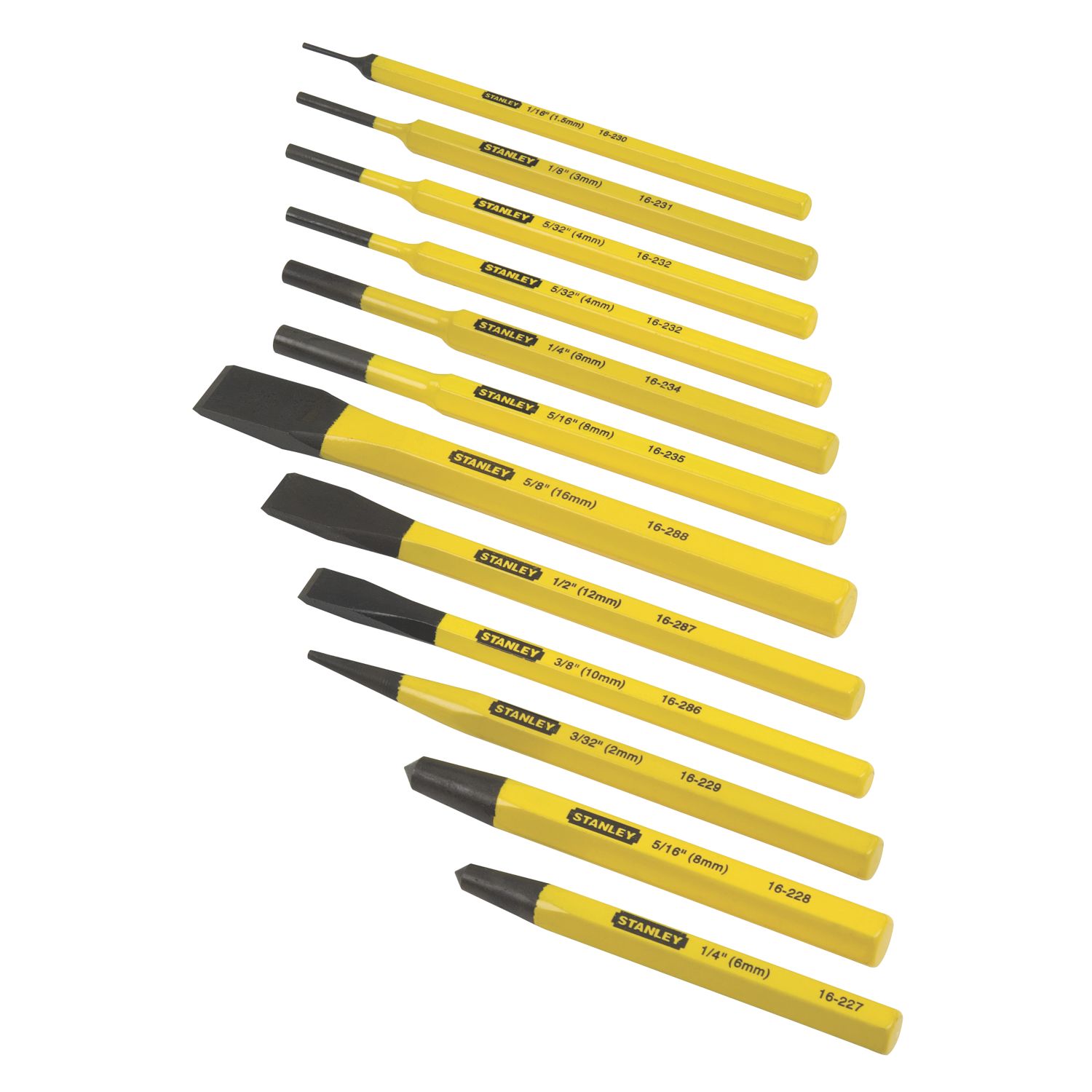 Stanley Cold Chisel & Punch Set 12 Pcs (1334K)