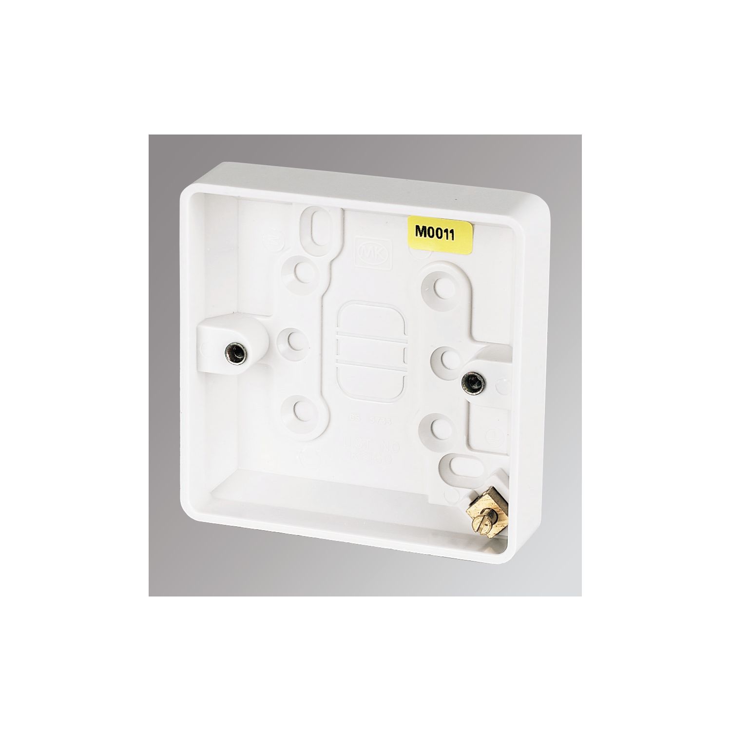 MK Logic Plus 1-Gang Surface Pattress Back Box 16mm (13372)