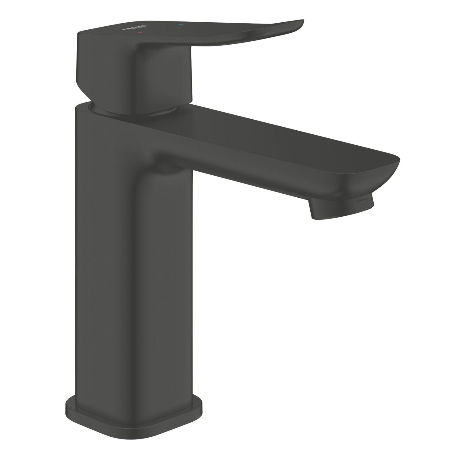 Grohe Dice Matt Black 204mm Standard Lever Mono Basin Mixer Tap With Clicker Waste (133AM)