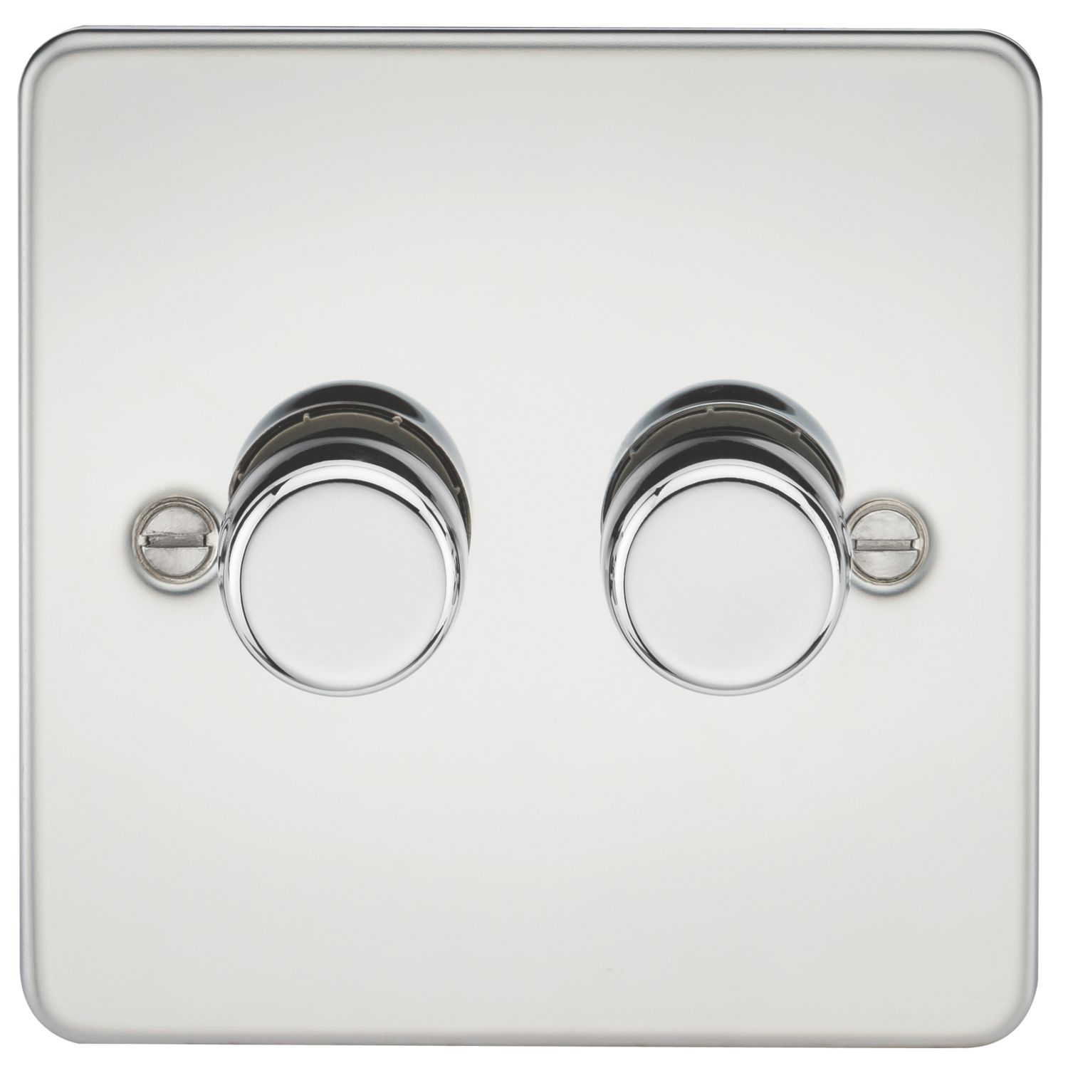 Knightsbridge 2-Gang 2-Way LED Intelligent Dimmer Switch Polished Chrome (133PX)