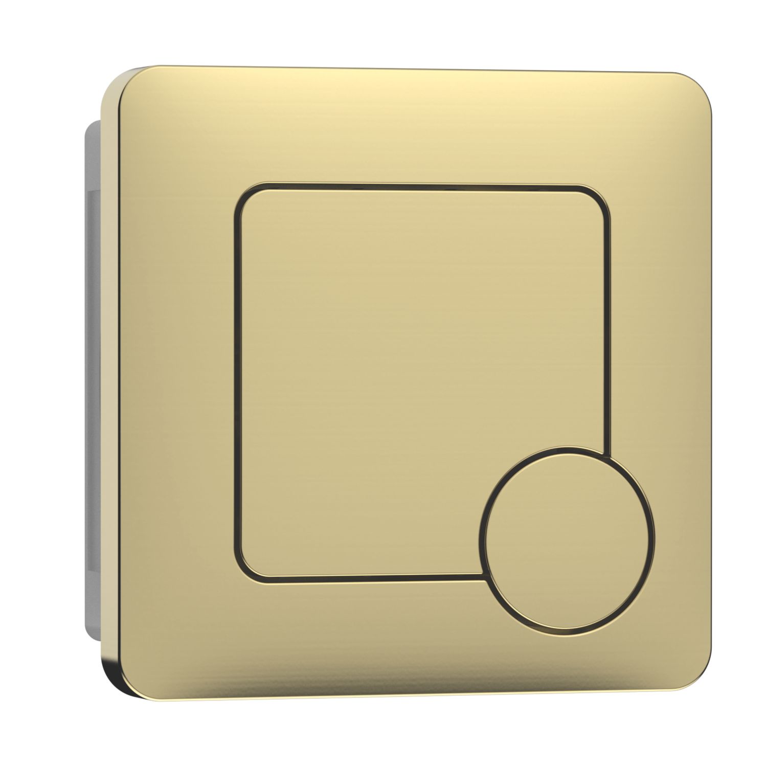 ETAL Porto Dual-Flush Square Plate Brushed Brass (133VN)