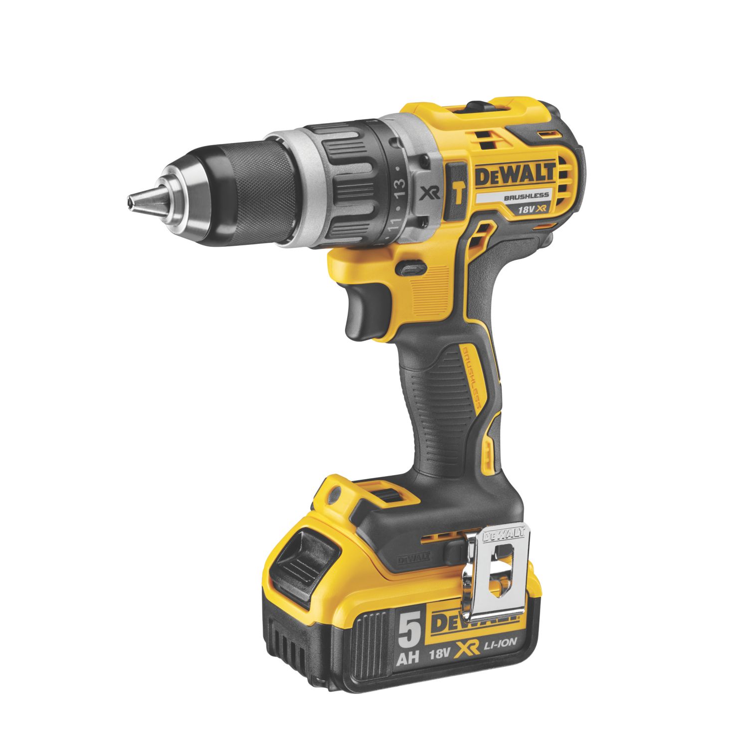 DeWalt DCD796P2-GB 18V 2 x 5.0Ah Li-Ion XR Brushless Cordless Combi Drill (1358J)