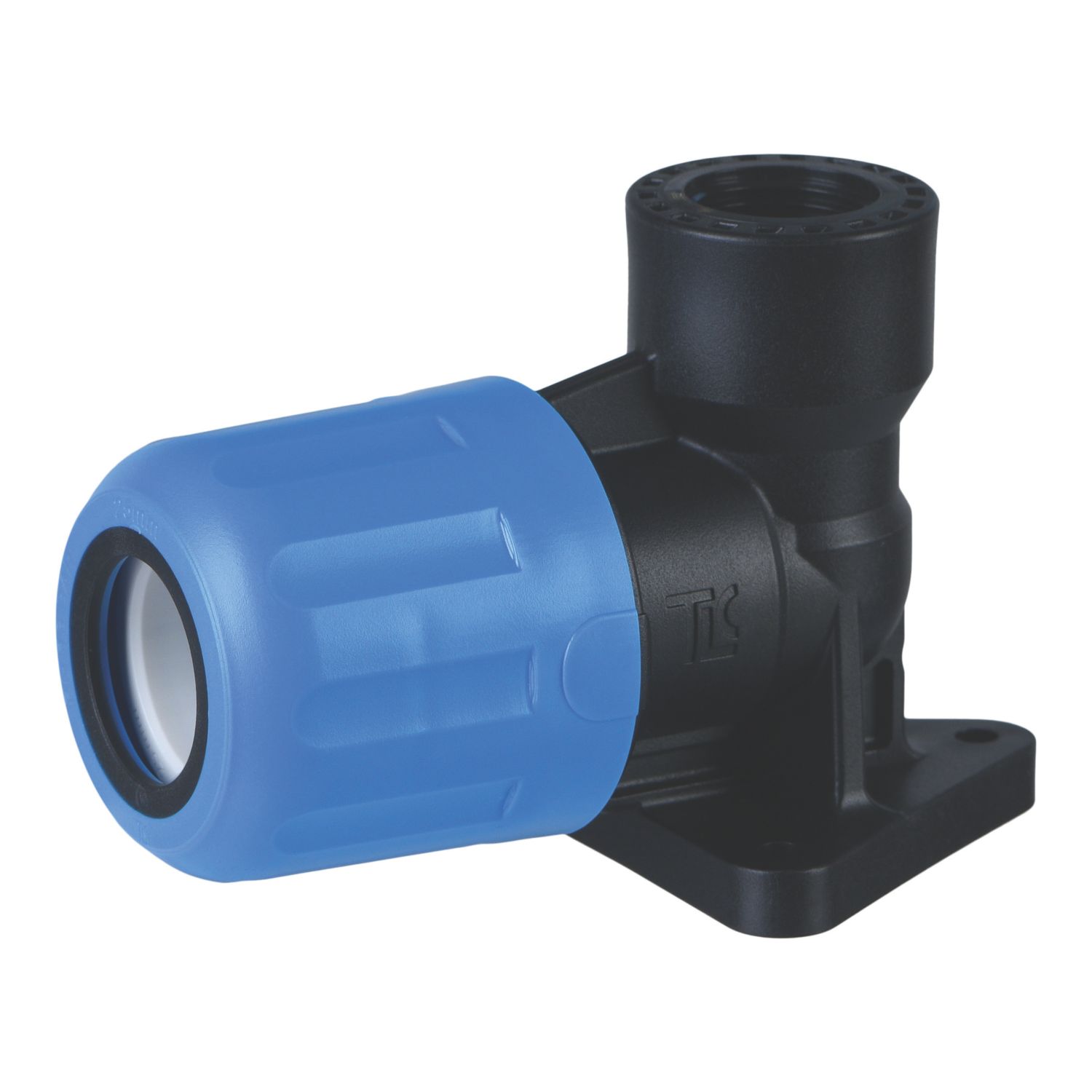 Flomasta MDPE Wall-Plate Elbow 25mm x 1/2" (136CP)