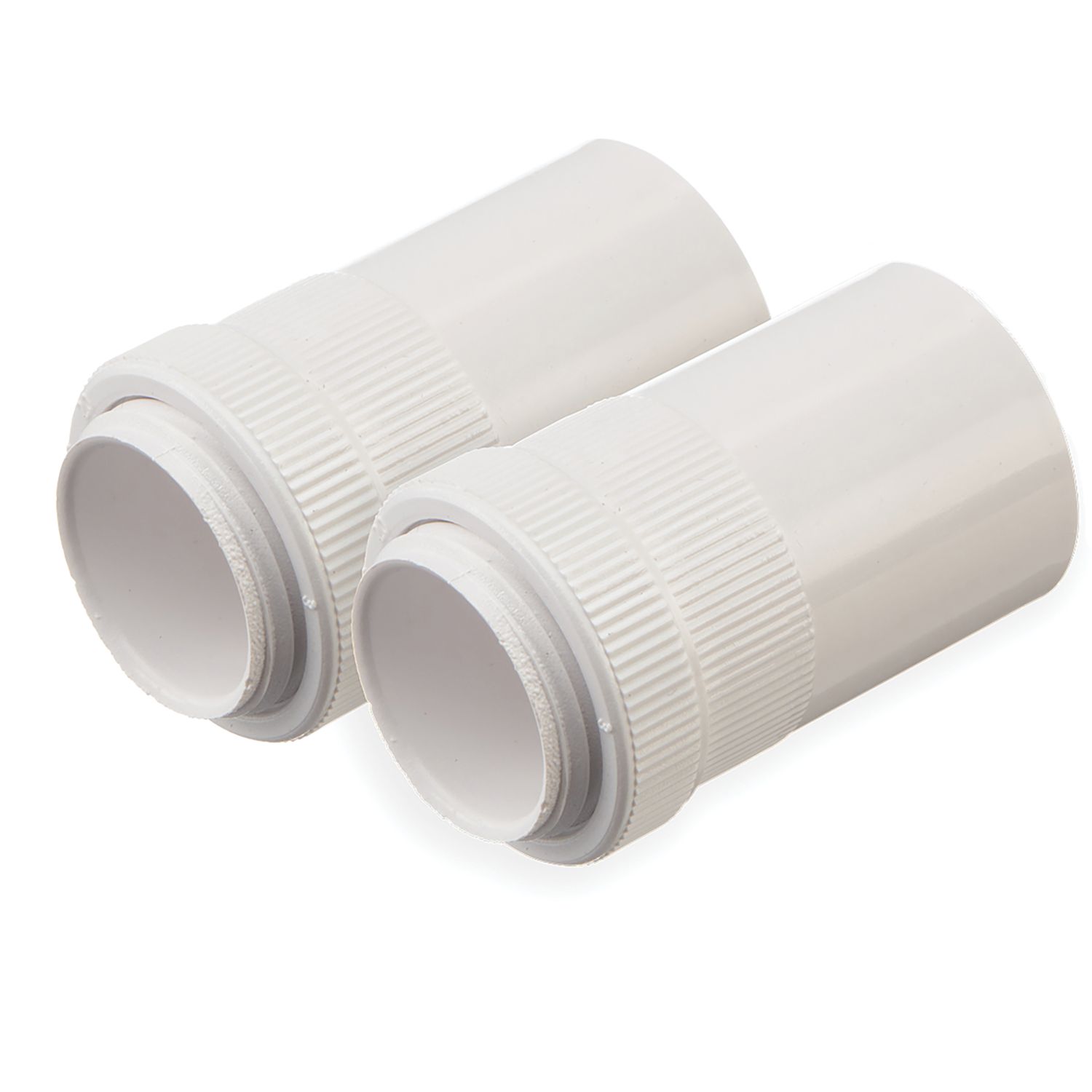 Deta TTE Male Conduit Adaptors 20mm White 2 Pack (138VT)