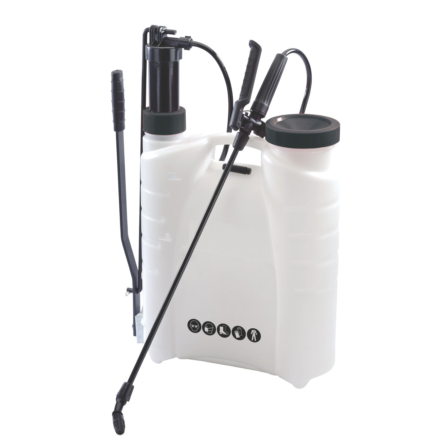 Essentials GD120 White/Black Backpack Pressure Sprayer 12Ltr (1402X)