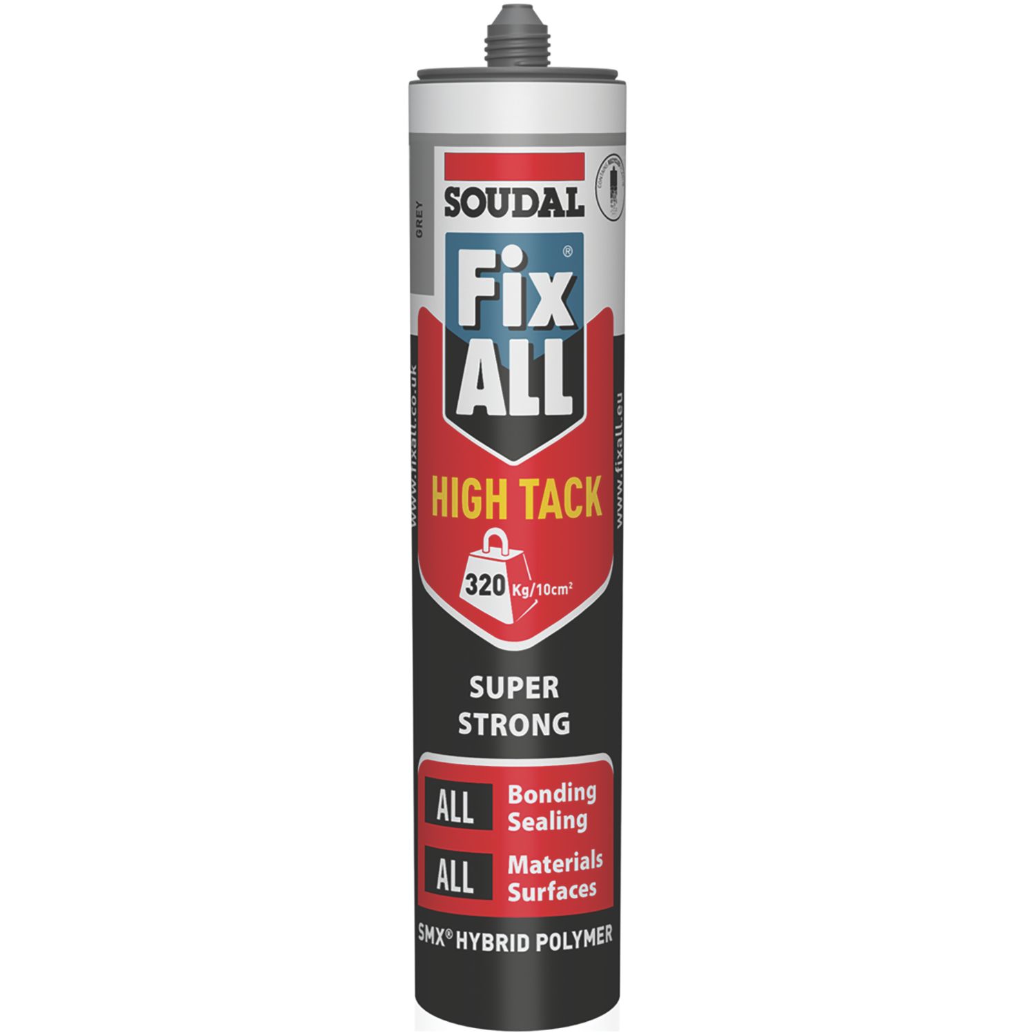 Soudal Fix All High Tack Sealant & Adhesive Grey 290ml (141AE)
