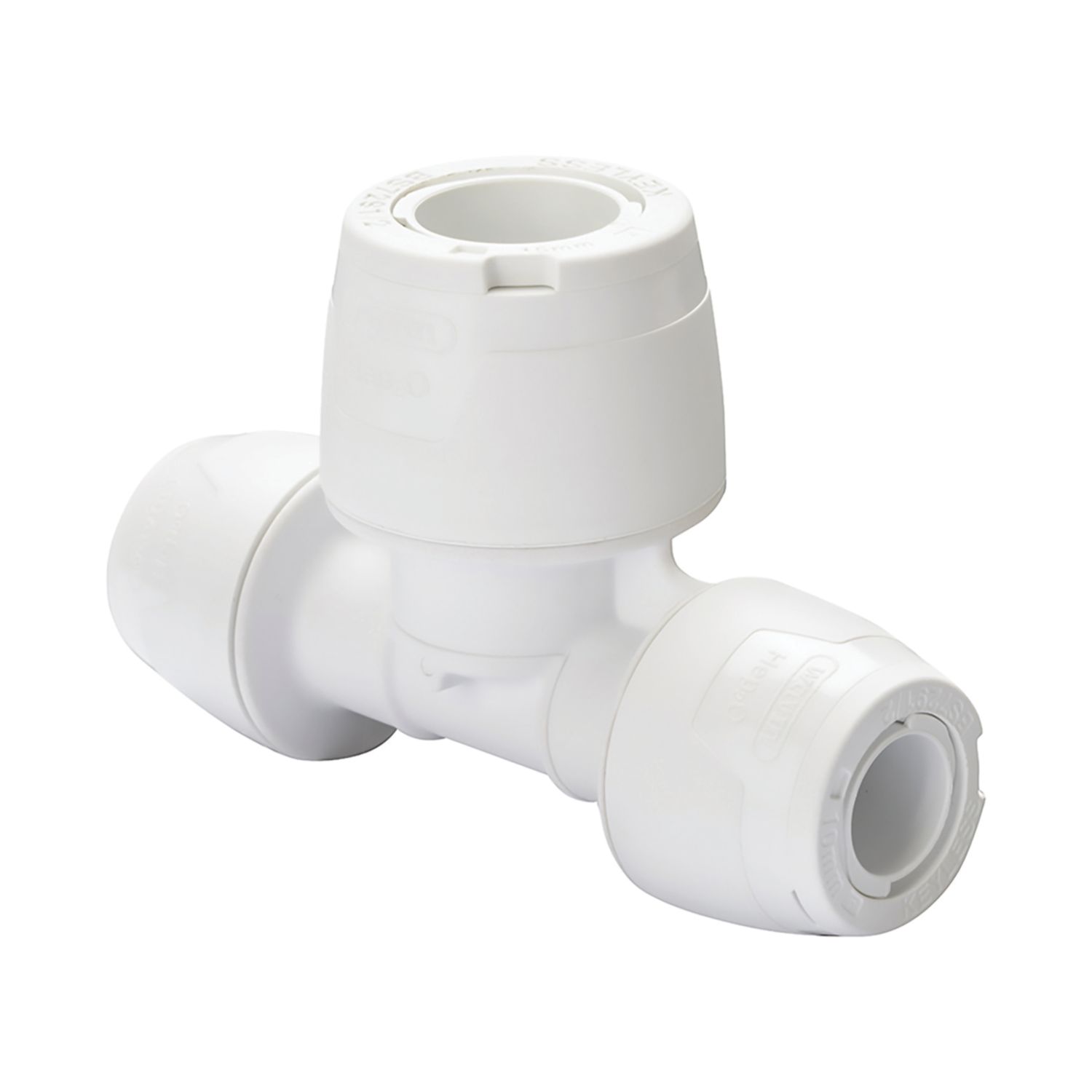 Hep2O Plastic Push-Fit Reducing Keyless Tee 10mm x 10mm x 15mm (141RE)