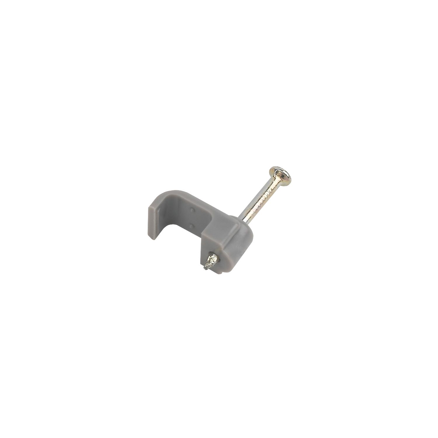 LAP Grey Flat Single Cable Clips 1-1.5mm 100 Pack (1427F)
