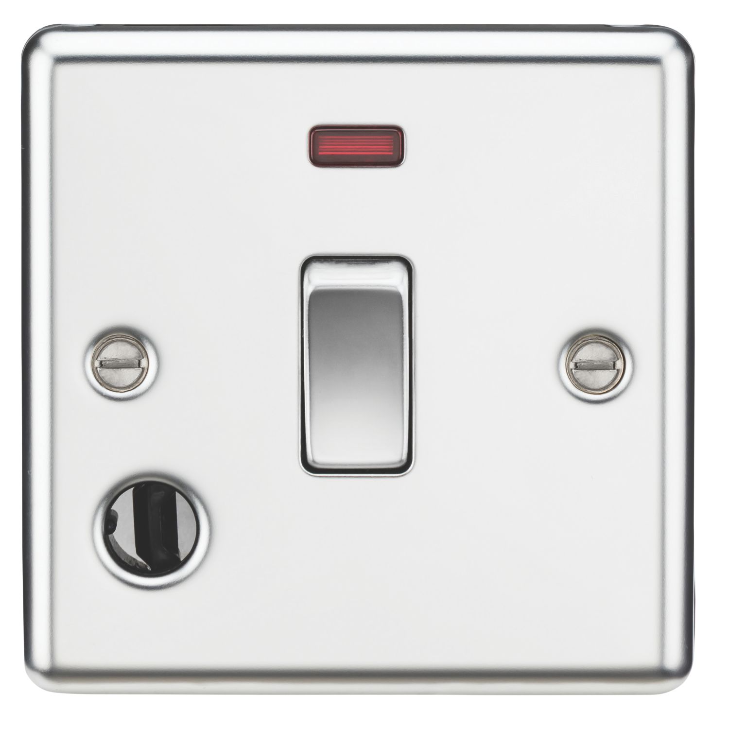 Knightsbridge 20A 1-Gang DP Control Switch & Flex Outlet Polished Chrome with LED (142TY)