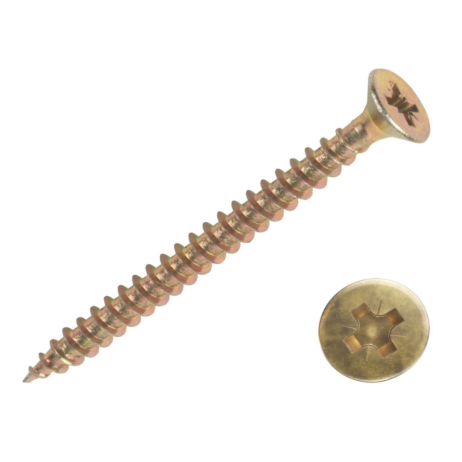 Goldscrew PZ Double-Countersunk Thread Cutting Multipurpose Screws 3mm x 12mm 200 Pack (14448)