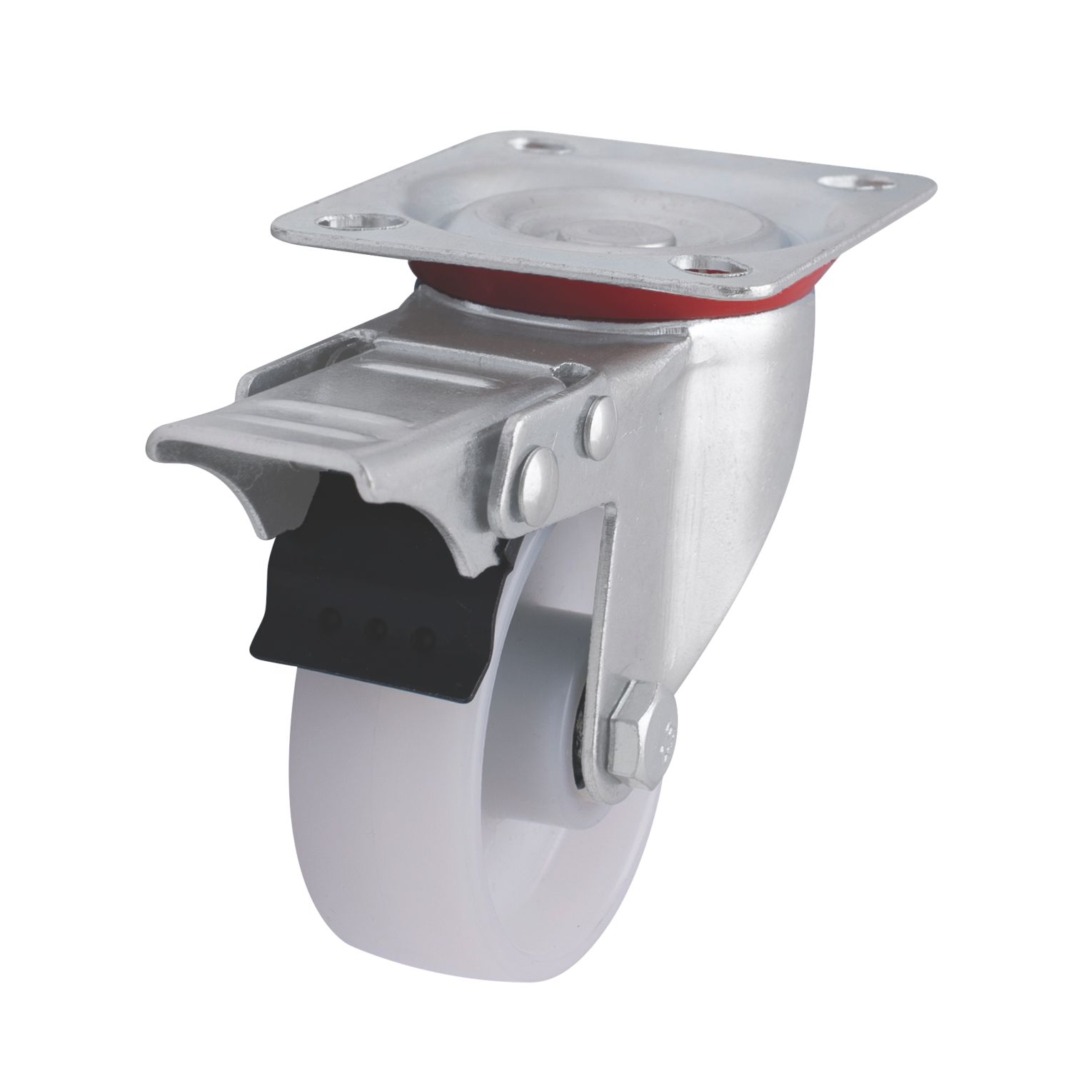 Essentials Braked Swivel Castor 70mm White (144KH)
