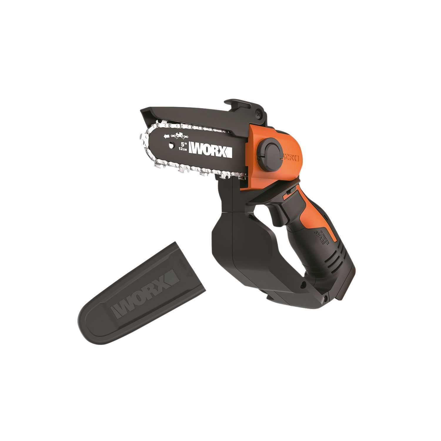 Worx WG324E.9 20V Lithium PowerShare / Pro Cordless 12cm Pruning Chainsaw - Bare (145HA)