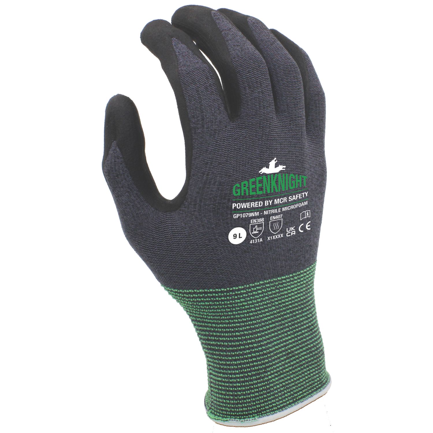 MCR Safety Greenknight General Handling Gloves Grey/Black X Large 1 Pair (145YM)
