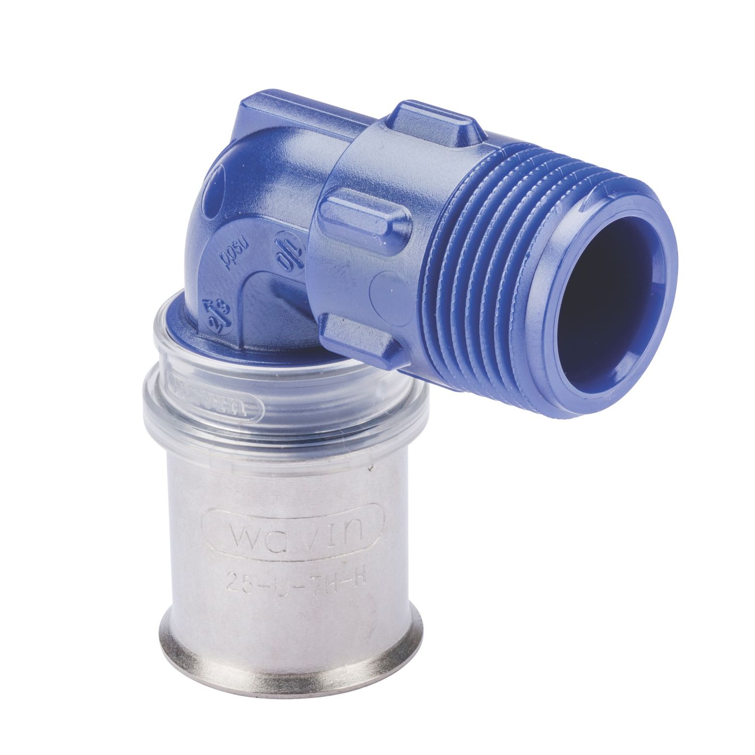 Wavin Tigris Multi-Layer Composite Press-Fit Adapting 90° BSP Male Elbows 0.75" x 25mm 10 Pack (146RM)