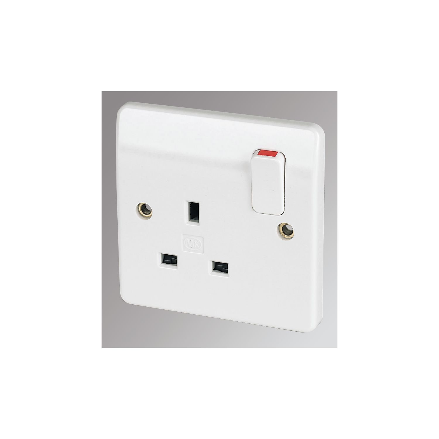 MK Logic Plus 13A 1-Gang DP Switched Plug Socket White (14790)