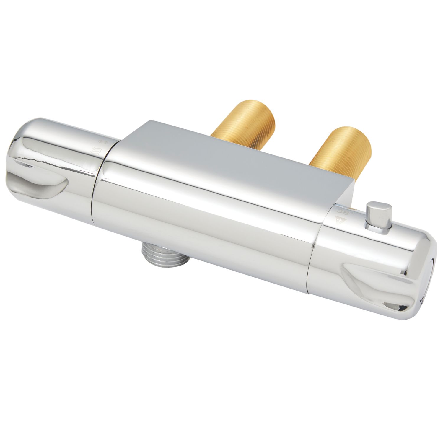 Highlife Bathrooms ASP Exposed Single Outlet Thermostatic Chrome Mini Horizontal Bar Shower Valve (149TJ)