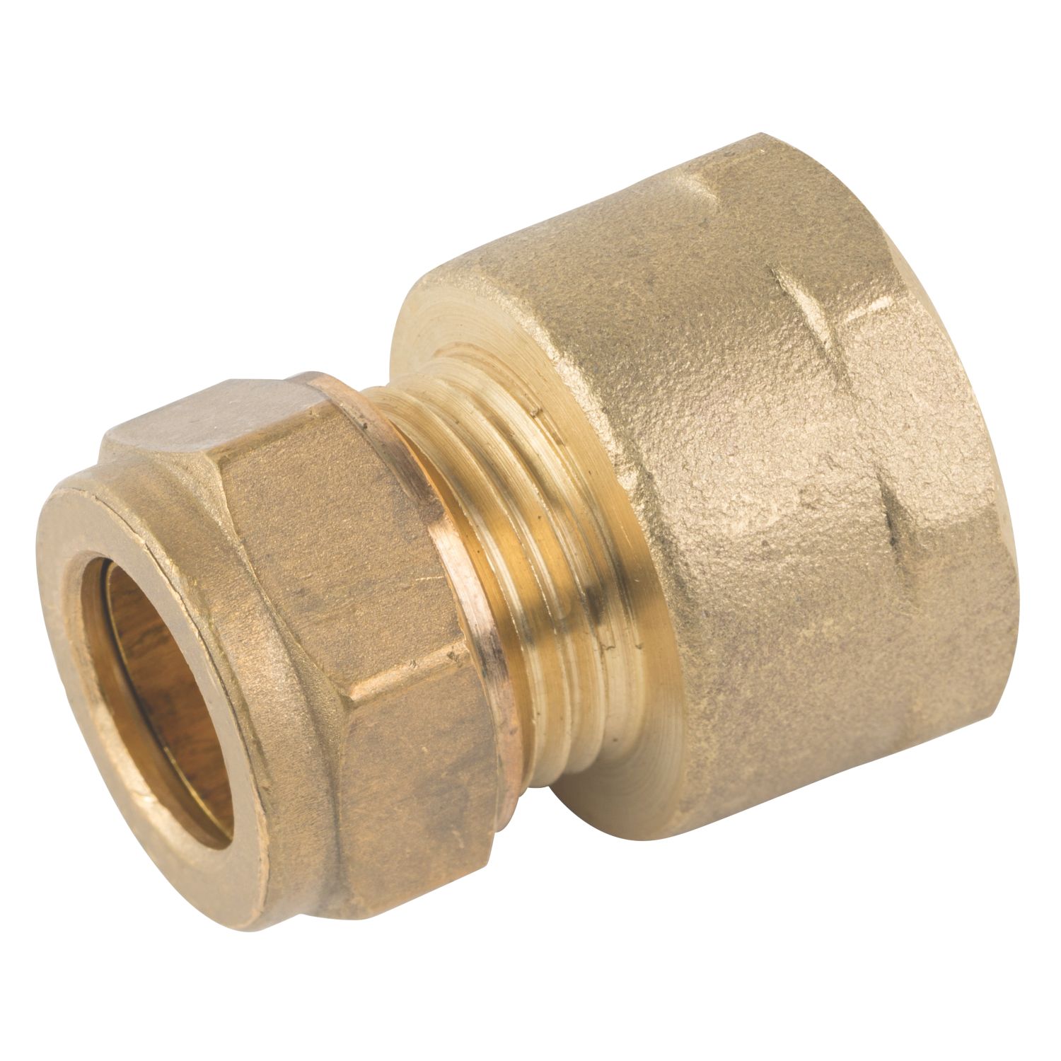 Midbrass Brass Compression Adapting Female Iron Coupler 3/4" x 1/2" (150HP)
