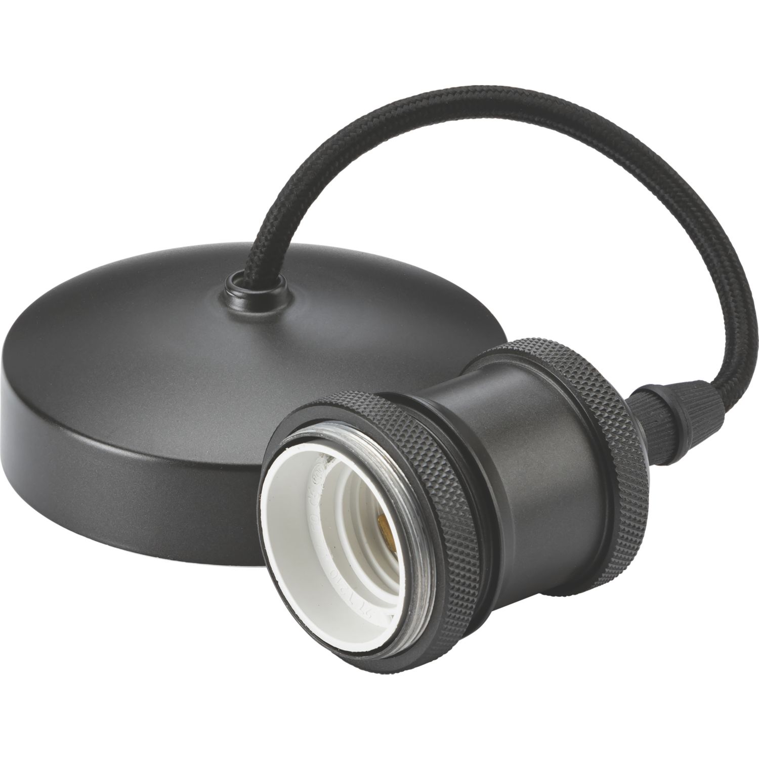 Knightsbridge Vintage 6" Pendant Set Light Fitting E27 Smoked Bronze 3 1/2" (150TY)