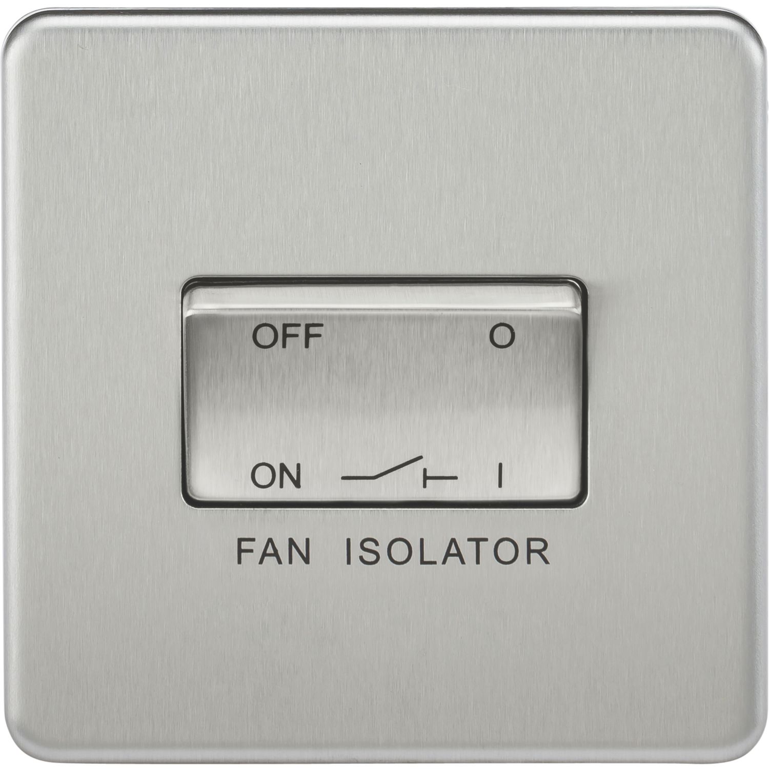 Knightsbridge 10AX 1-Gang TP Fan Isolator Switch Brushed Chrome (151TY)