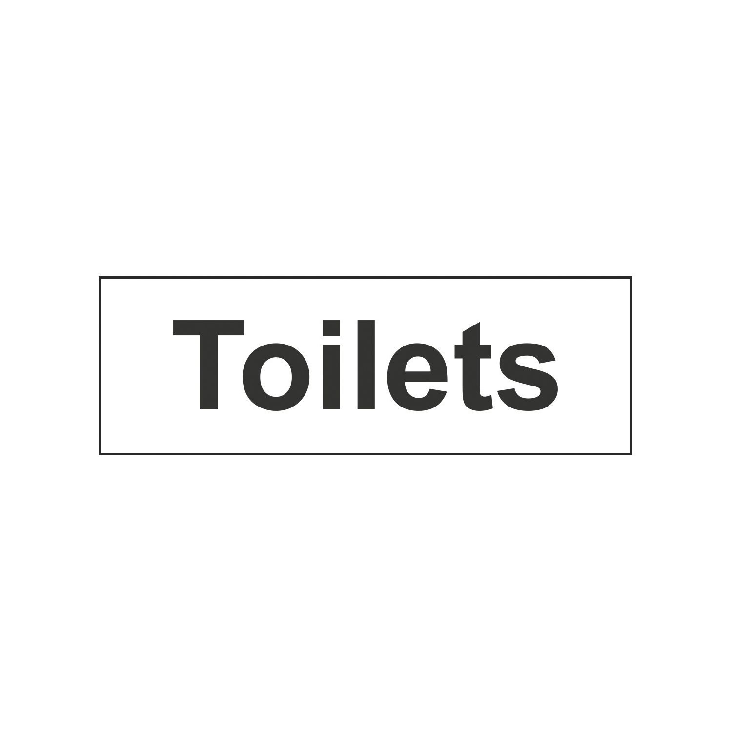 Essentials "Toilets" Sign 100mm x 300mm (152HL)