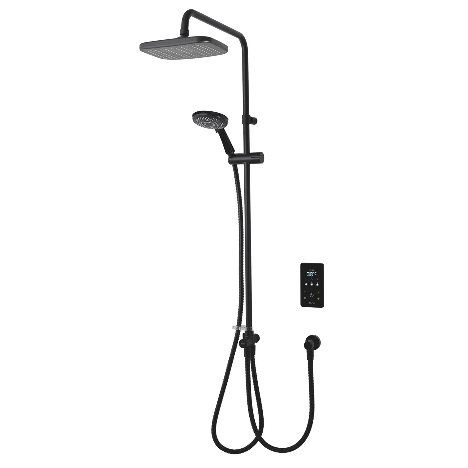Triton Envi DuElec Matt Black 9kW Thermostatic Electric Shower (152JW)