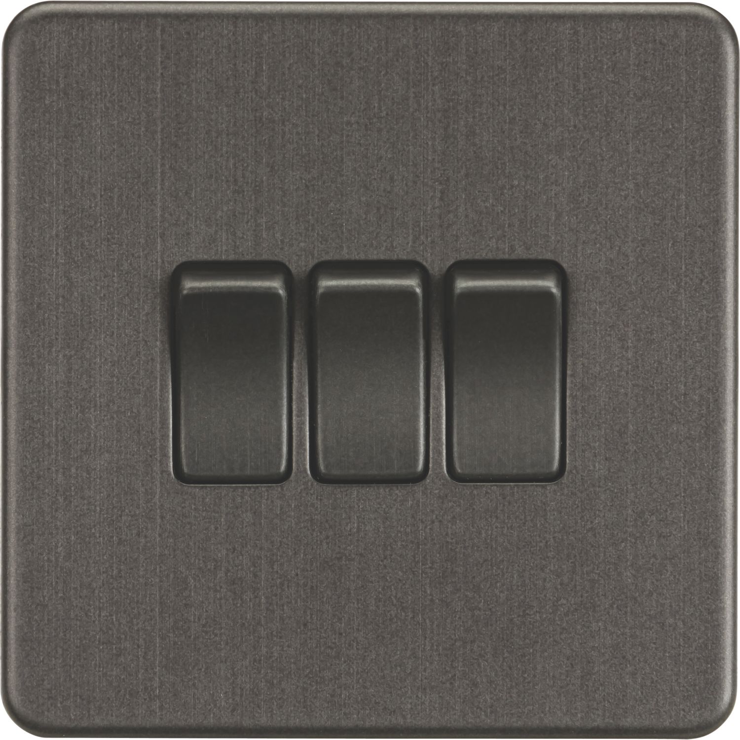 Knightsbridge 10AX 3-Gang 2-Way Light Switch Smoked Bronze (152TY)
