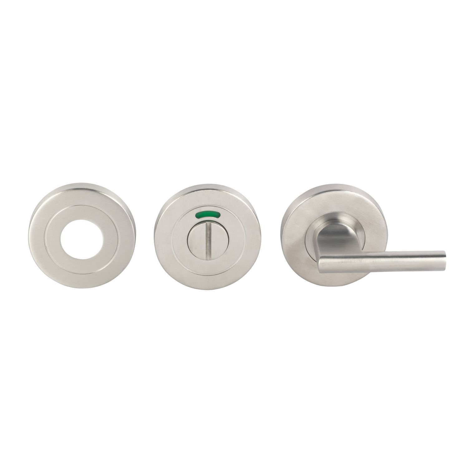 Eurospec Lever WC Thumbturn Set Satin Stainless Steel 52mm (1543J)