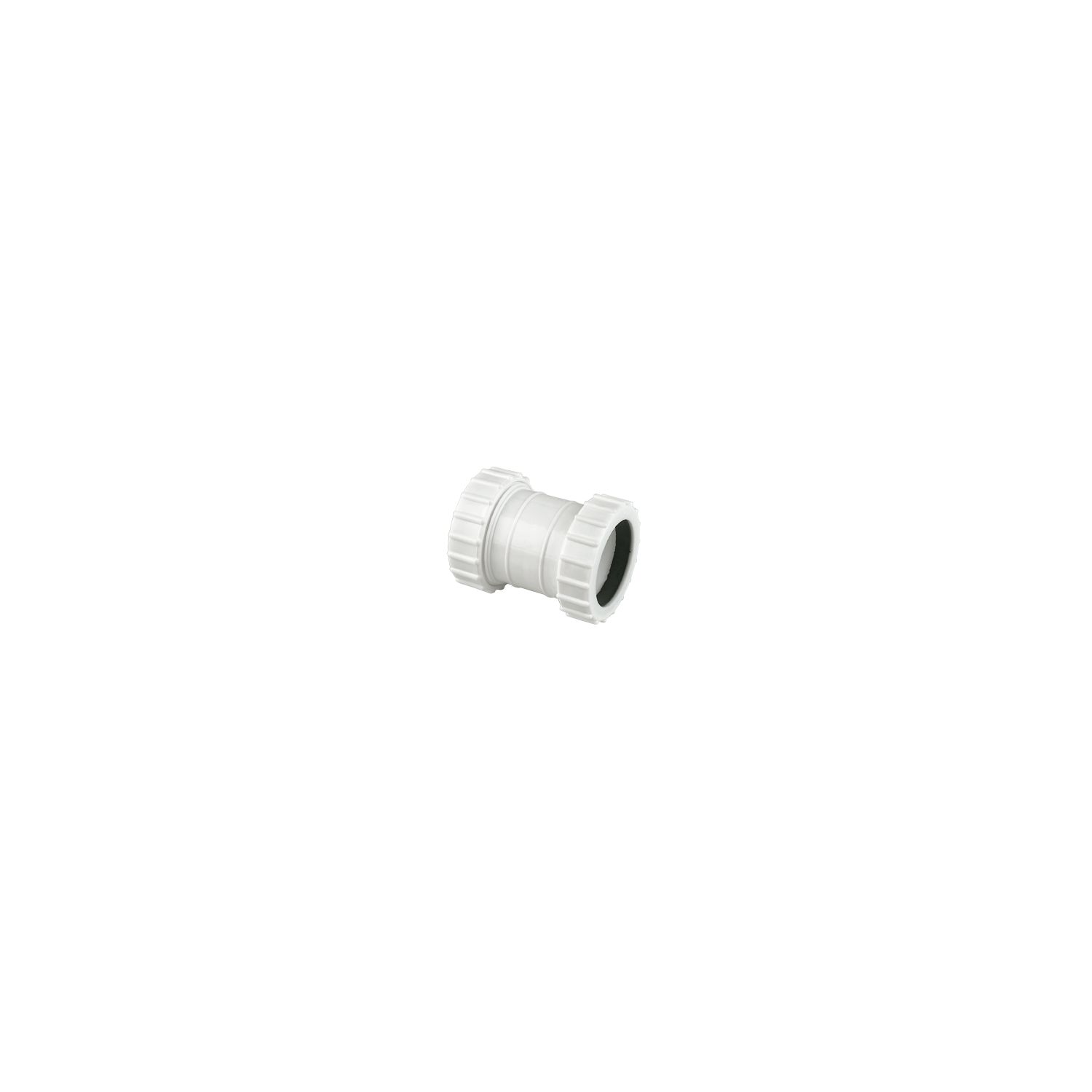 FloPlast WC07 Universal Compression Waste Straight Coupler White 32mm x 32mm (15490)