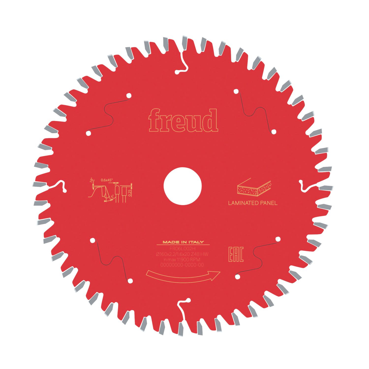 Freud Wood Circular Saw Blade 160mm x 20mm 48T (154KJ)