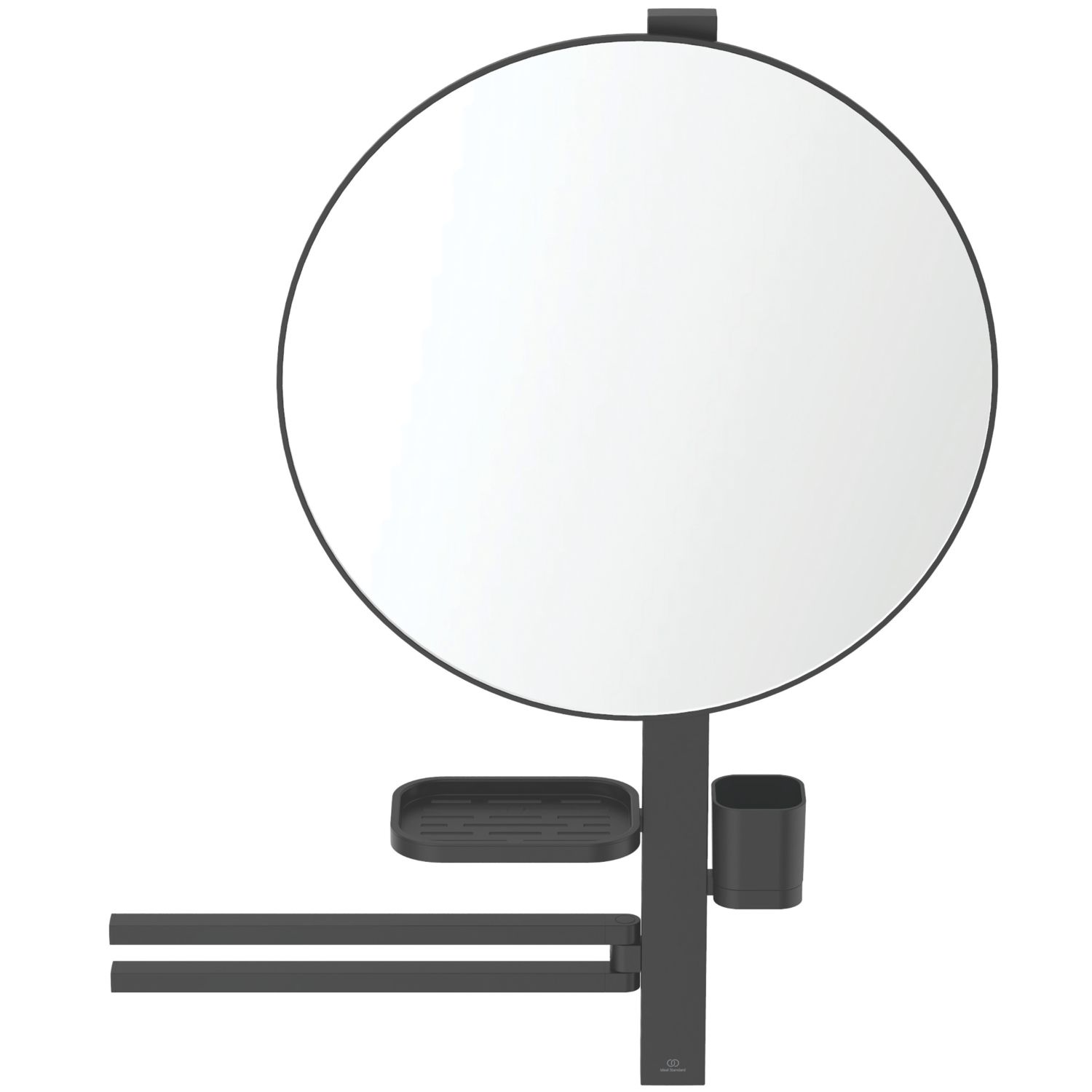 Ideal Standard Alu+ Mirror with Beauty Bar Silk Black 670mm x 146mm x 817mm (154KU)