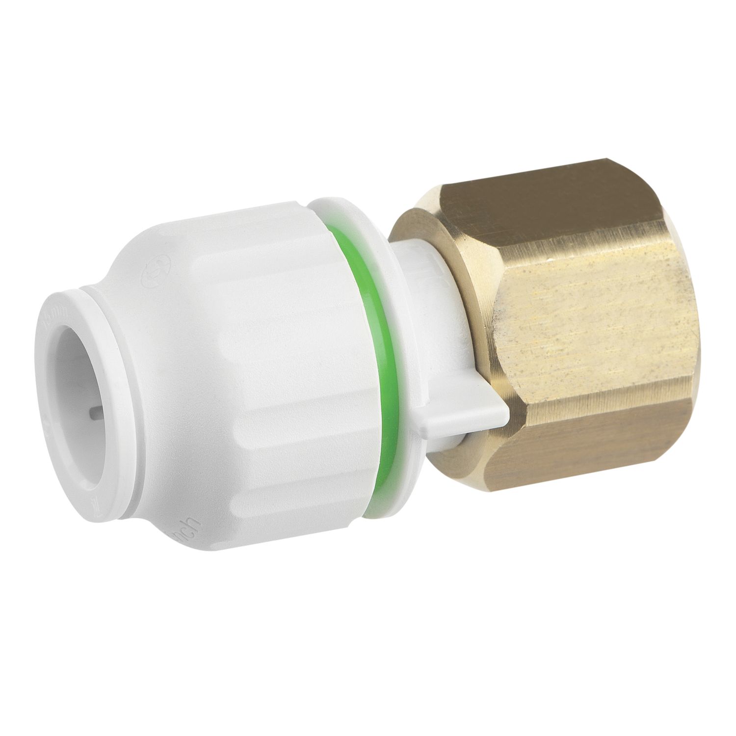 Flomasta Plastic Push-Fit Straight Tap Connector 15mm x 3/4" (155HY)